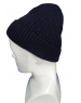 Pure Wool Cap Self Design navy